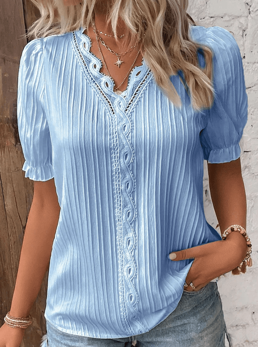 Elly Shirt | Elegant damskjorta med spets