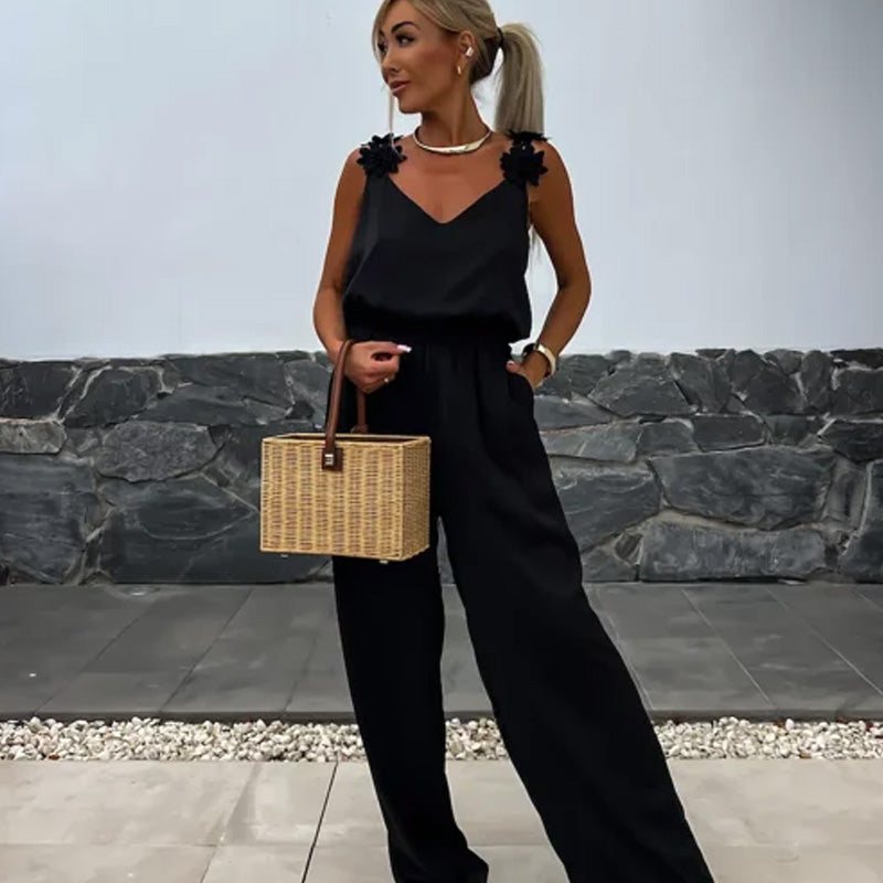 Gabrielle™ - Ärmlös Jumpsuit med Vida Byxor